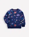 Boden Relaxed Printed Sweatshirt College Navy Celestial  In Blue