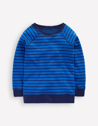 Boden Kids' Reversible Long Sleeve T Shirt Directoire Blue / Navy