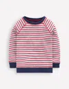 Boden Reversible Long Sleeve T Shirt Mars Red/ Medieval Blue  In Multi