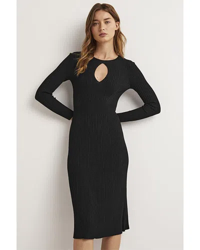 Boden Ribbed Cut Out Dress In Black