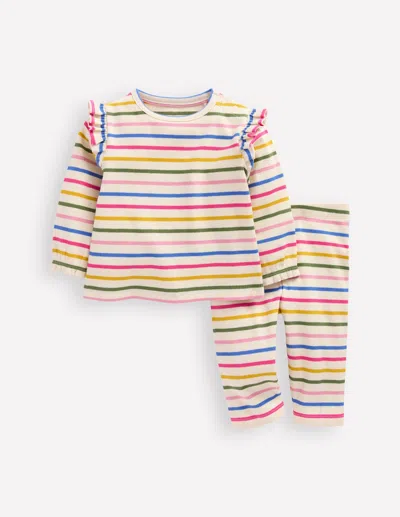 Boden Babies' Ribbed Jersey Play Set Multi Stripe Girls