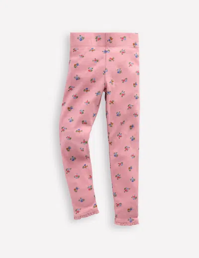 Boden Kids' Ribbed Leggings-chalk Pink Daisy Female