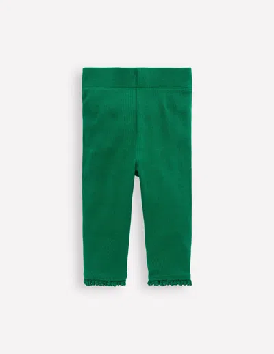 Boden Babies' Ribbed Leggings Jewel Green Girls
