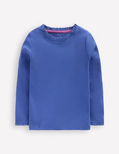 Boden Kids' Geripptes Langarmshirt-blauhäher In Blue