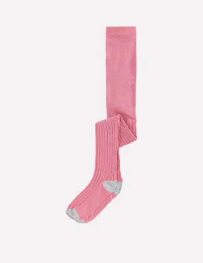 Boden Kids' Ribbed Tights Polignac  In Pink