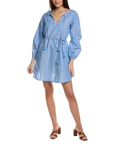 Boden Ric Rac Linen Mini Dress Light Chambray Women