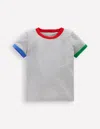 Boden Ringer-t-shirt-grau Meliert