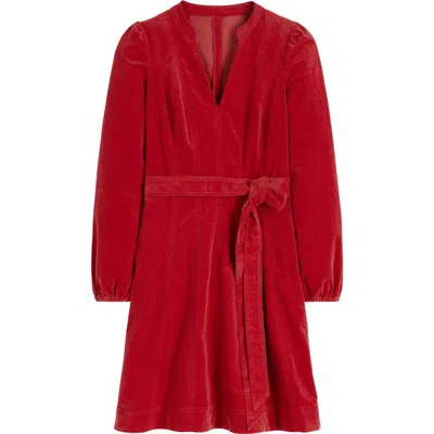 Boden Ros Long Sleeve Corduroy Dress In Red