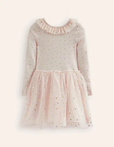 Boden Kids' Rose Twirly Tulle Dresssandpiper Multi Stars Girls  In Sandpiper Multi Stars