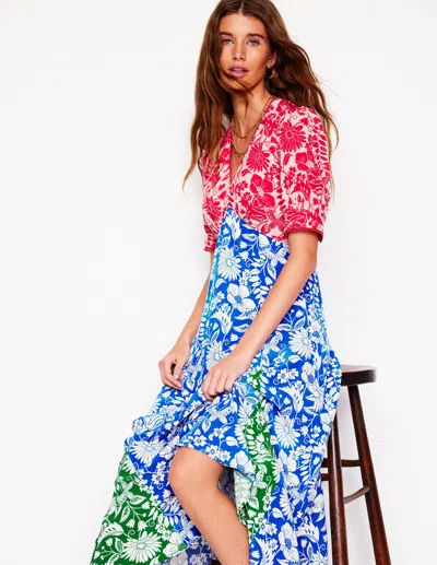 Boden Rosie Godet Tea Dressmulti, Wildflower Trail Women  In Multi