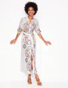 Boden Ruby Hemdblusenkleid Aus Leinenmischung-weiss Stickerei In Multi