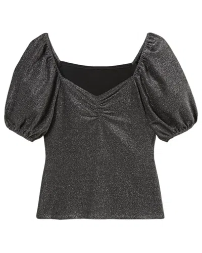 Boden Ruched Sparkle Jersey Top In Grey