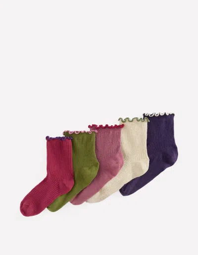 Boden Kids' Rüschensocken Im 5er-pack In Bunt | Grösse 37-40 In Multi
