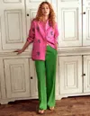 Boden Sadie Relaxed Linen Shirtsorbet Pink, Palm Tree Women