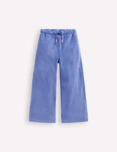 Boden Kids' Samt-jogginghose Mit Herztasche-blau In Blue