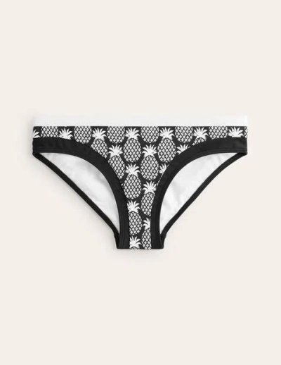 Boden Santorini Bikini Bottoms Black, Pineapple Geo Women