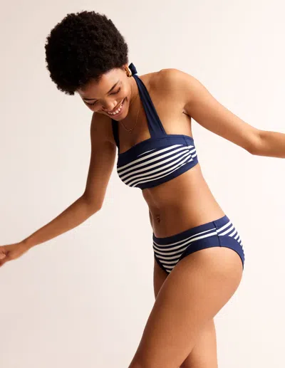 Boden Santorini Bikini Bottoms Navy/ Ivory Stripe Women
