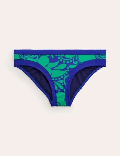 Boden Santorini Bikini Bottoms Surf The Web, Ripple Swirl Women  In Multi