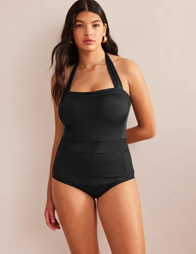 Boden Santorini Halterneck Swimsuitblack Women  In Black