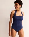 BODEN SANTORINI HALTERNECK SWIMSUITFRENCH NAVY WOMEN BODEN