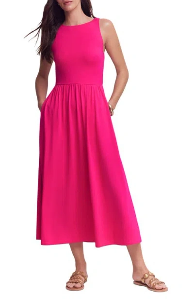 Boden Saoirse Sock Back Cotton Blend Dress In Pink