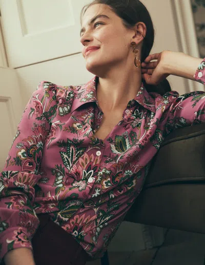 Boden Sara Seidenhemd In Rosa | Grösse 30 In Purple