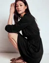 Boden Sarah Short Jersey Dress Black Women  In Black