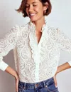 Boden Sasha Lace Top Ivory  In White