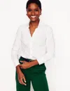 BODEN SASKIA STRETCH COTTON SHIRTWHITE WOMEN BODEN