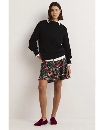 Boden Satin Bias-cut Mini Skirt In Multi
