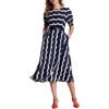 Boden Scallop Stripe Dress