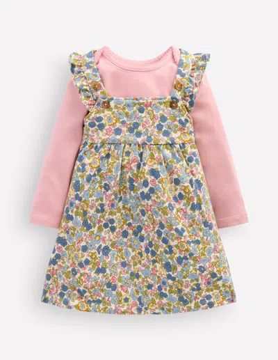 Boden Babies' Schürzenkleid-set Aus Jersey In Blau | Grösse 92 In Multi