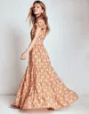 Boden Geo Print Cotton Tiered Maxi Dress In Brown