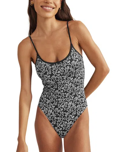 Boden Scoop Tie Back Swimsuit In Black