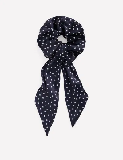 Boden Scrunchie Mit Schärpe-französisches Navy, Getupft In Blue
