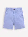 Boden Seersucker Shortsblue Ticking Stripe Boys  In Blue Ticking Stripe