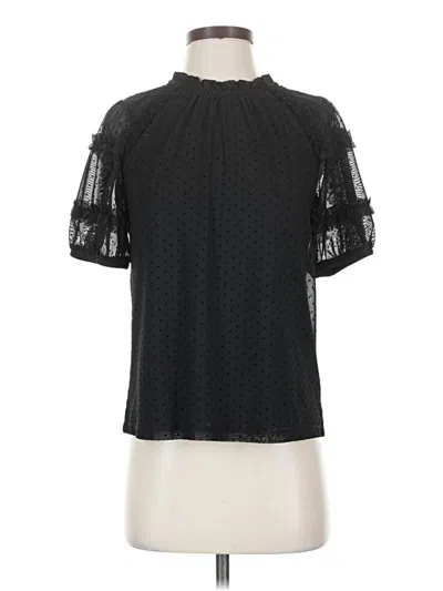 Pre-owned Boden Short Sleeve Blouse In Black
