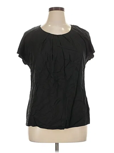 Pre-owned Boden Short Sleeve Blouse In Black