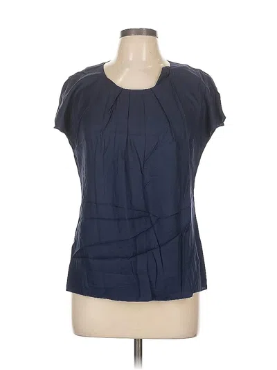 Pre-owned Boden Short Sleeve Blouse In Blue