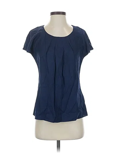 Pre-owned Boden Short Sleeve Blouse In Blue