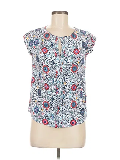 Pre-owned Boden Short Sleeve Blouse In Blue
