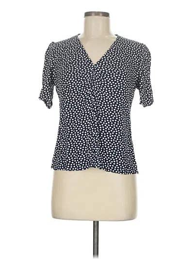 Pre-owned Boden Short Sleeve Blouse In Blue