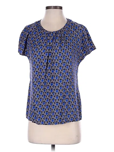 Pre-owned Boden Short Sleeve Blouse In Blue