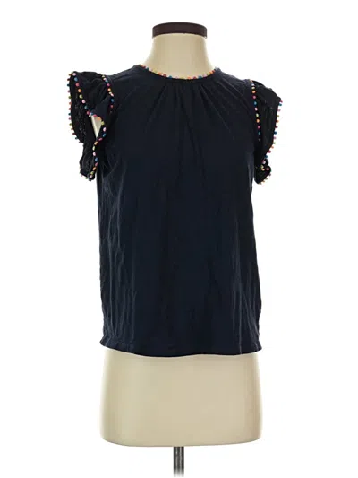 Pre-owned Boden Short Sleeve Blouse In Blue