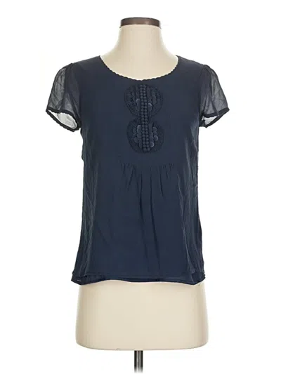 Pre-owned Boden Short Sleeve Blouse In Blue