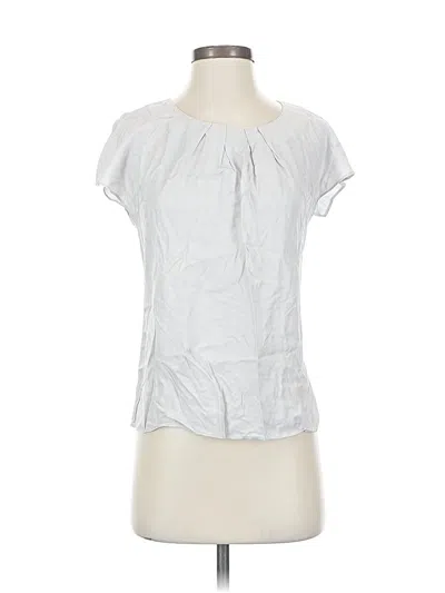 Pre-owned Boden Short Sleeve Blouse In Gray
