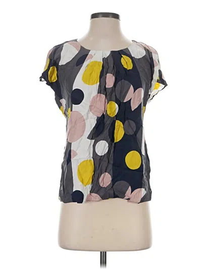 Pre-owned Boden Short Sleeve Blouse In Gray
