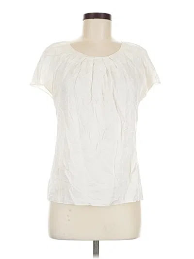 Pre-owned Boden Short Sleeve Blouse In Ivory