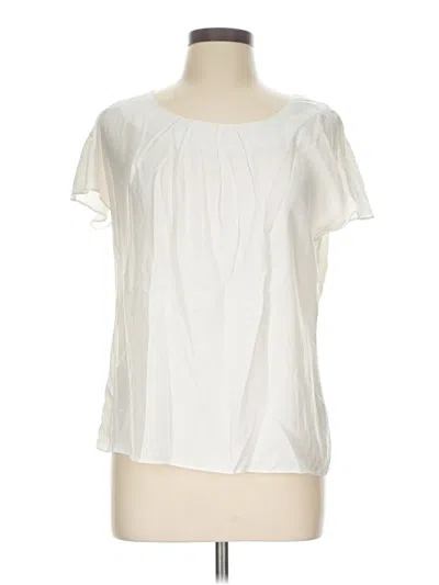 Pre-owned Boden Short Sleeve Blouse In Ivory