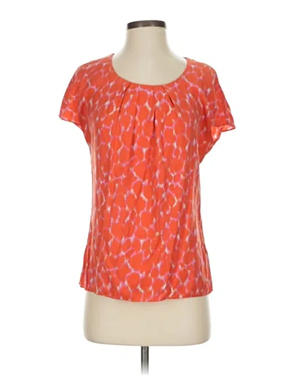 Pre-owned Boden Short Sleeve Blouse In Orange